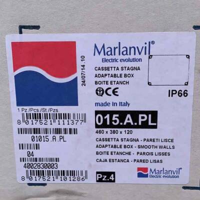 Marlanvil Verteilerbox Klemmkasten Abzweigdose Aufputz 460x380x120 IP66