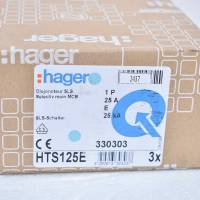 Hager SLS-Schalter 25A E 25KA HTS125E 3St&uuml;ck L1 L2 L3 -new-