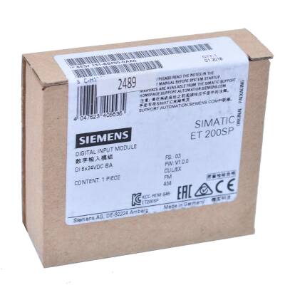 Siemens Simatic ET200SP 8DI 6ES7131-6BF00-0AA0 6ES7 131-6BF00-0AA0 -new-